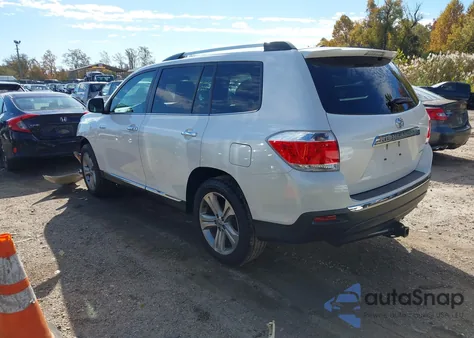 2013 Toyota Highlander Limited V6 z USA, uszkodzony, nr VIN 5TDDK3EH8DS189351